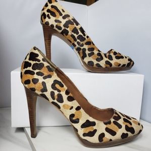 BCBGENERATION Leopard print "calf hair" heel